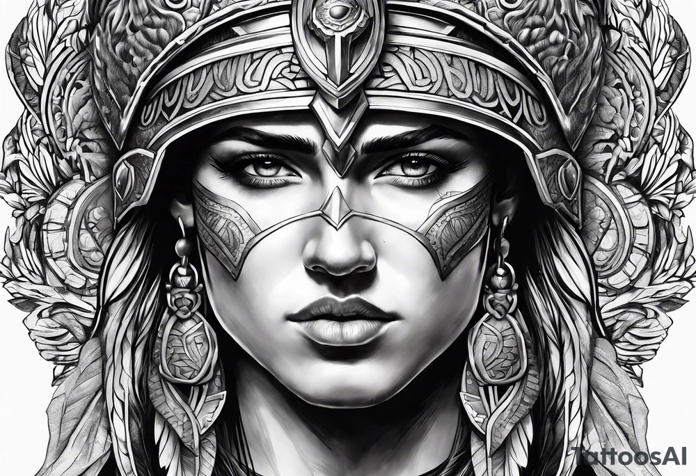 Athenian warrior tattoo idea