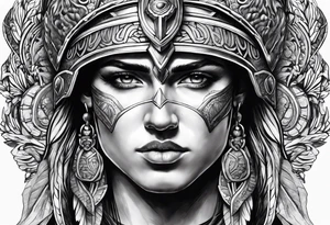 Athenian warrior tattoo idea