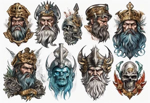 Atlantis king going to war tattoo idea