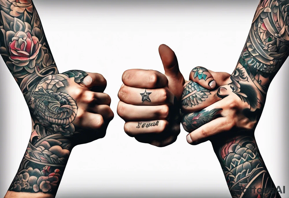 Hands reaching for each other, words saying “who cares if one more light goes out?” tattoo idea