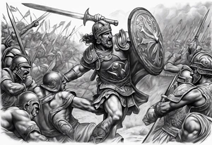 Ancient Roman battle tattoo idea
