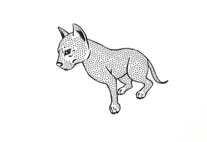 outline of a staffy tattoo idea