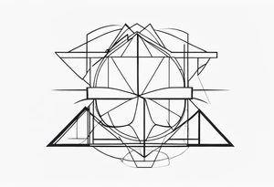 line art, geometric, minimalist tattoo idea