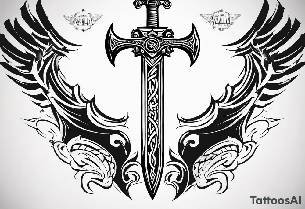 Valhalla chains
 sword tattoo idea