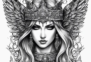 angel warrior tattoo idea