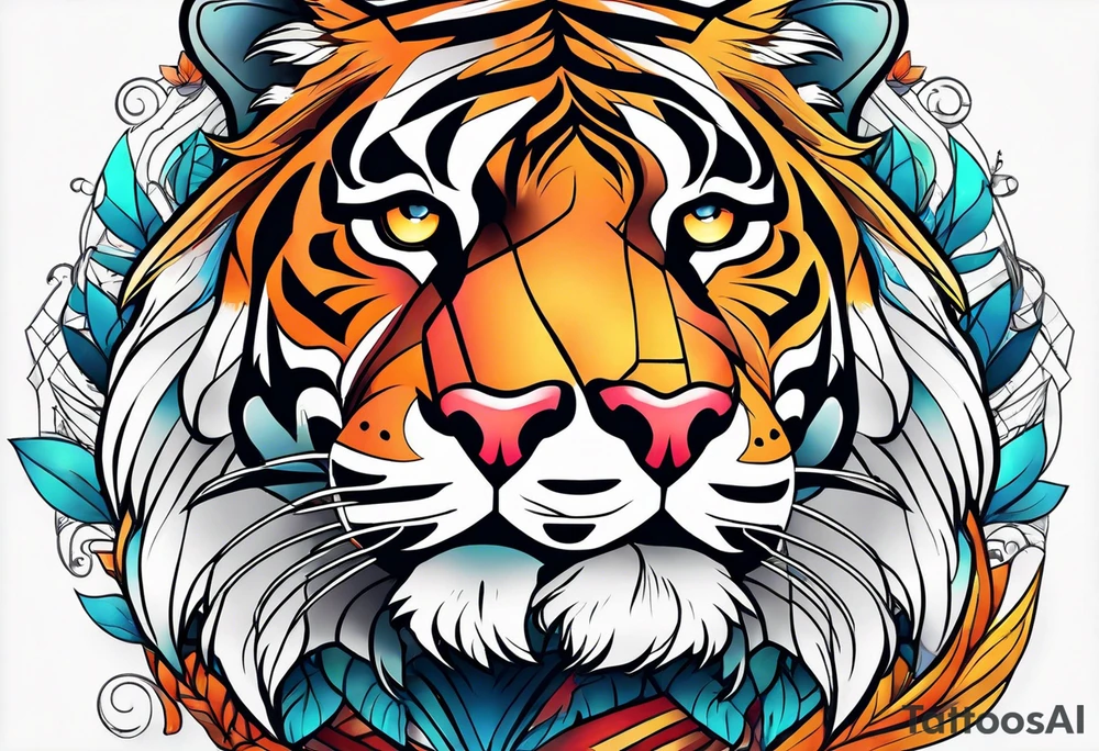 Tiger Head tattoo idea