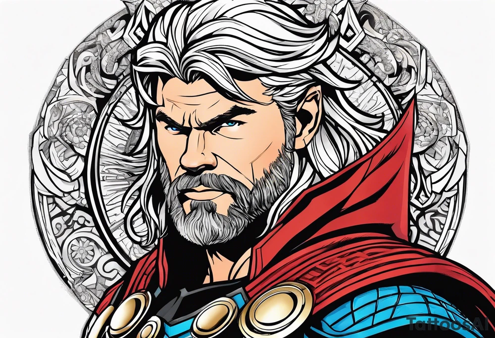 The Mighty Thor that looks like the Chris Hemsworth version tattoo idea