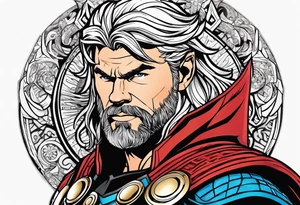 The Mighty Thor that looks like the Chris Hemsworth version tattoo idea