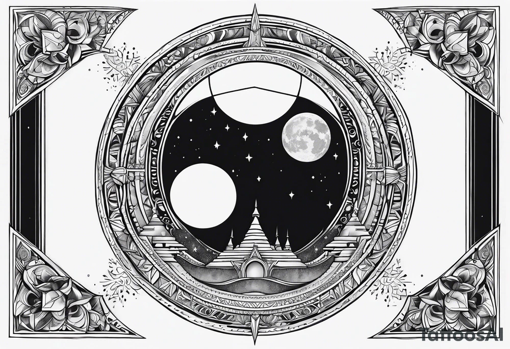 sacred moon tattoo idea