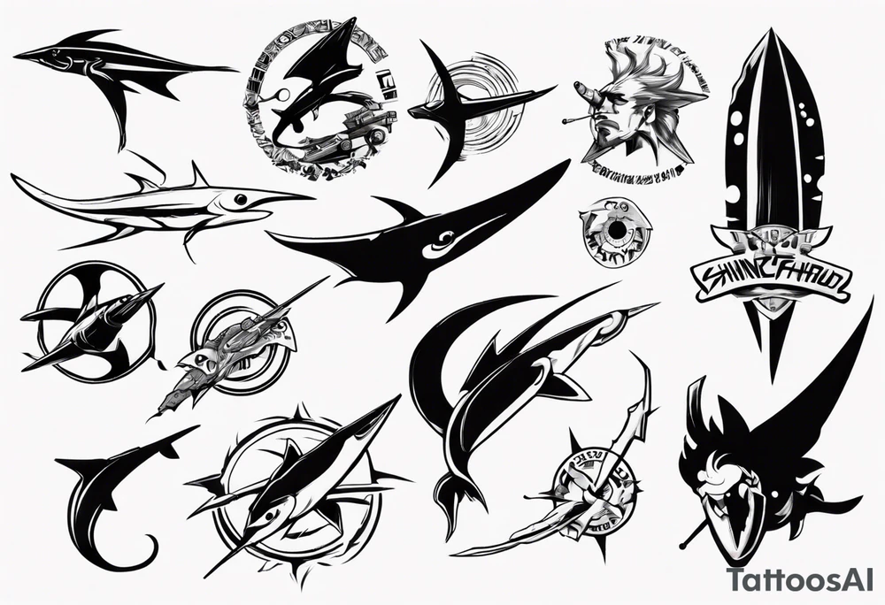 Cowboy Bebop swordfish tattoo idea