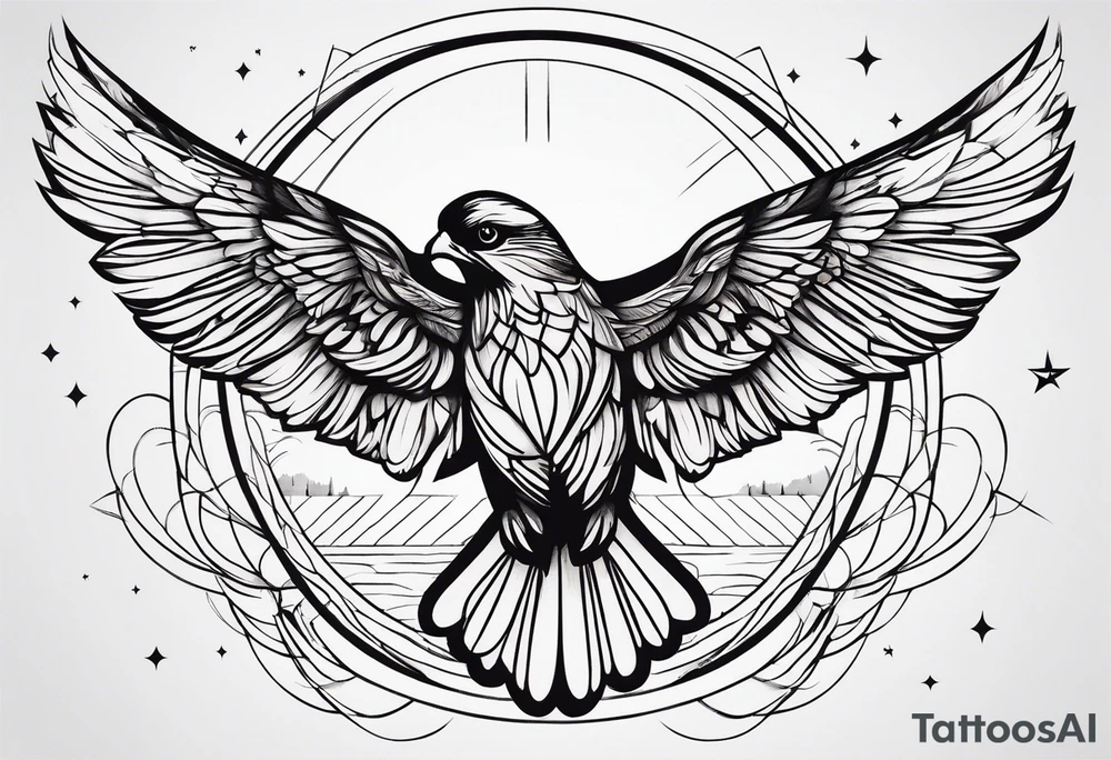 Minimalistic flying tattoo idea