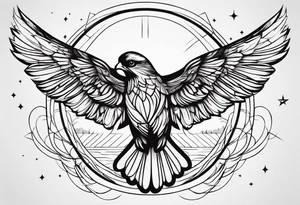 Minimalistic flying tattoo idea