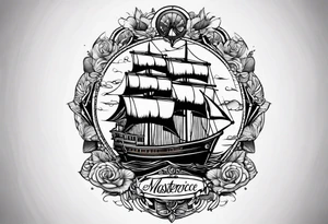This tattoois a lower leg sleeve.

I want a nautical themed tattoo tattoo idea