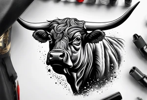 Bucking bull tattoo idea