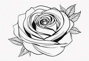 A snake entwined around a rose tattoo idea