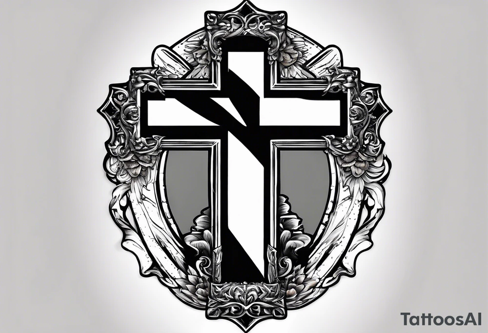 Design of Words only of quote “Stand for the Flag Kneel for the Cross” tattoo idea