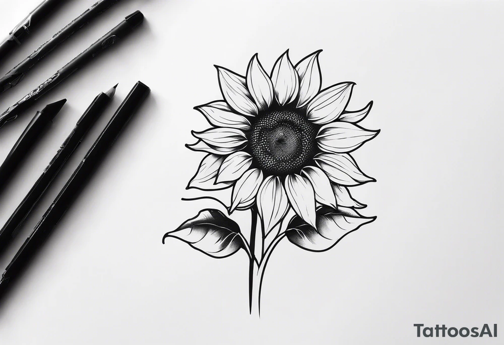 sunflower tattoo idea