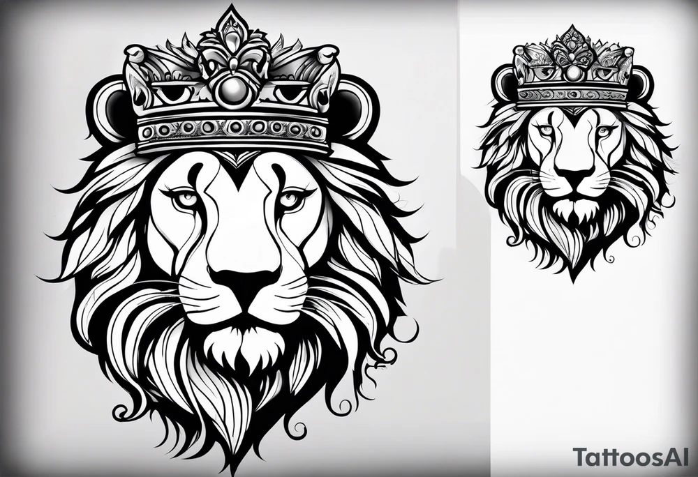 little lion tattoo idea
