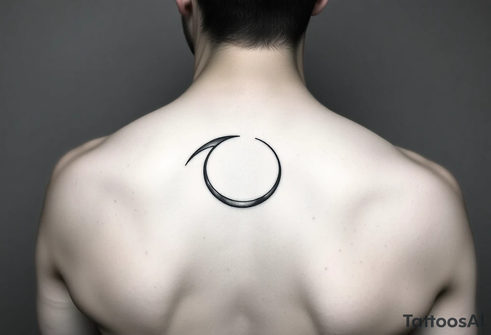 Crescent waxing moon (flash tattoo) tattoo idea