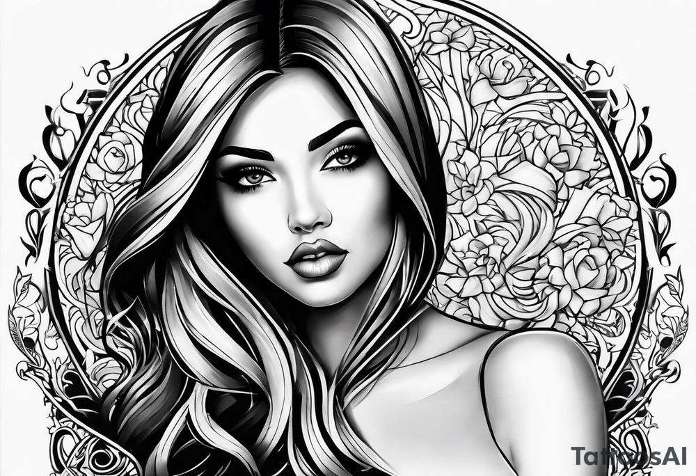 The word Mia in a heart tattoo idea
