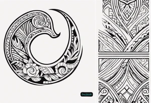 Polynesian hook tattoo tattoo idea