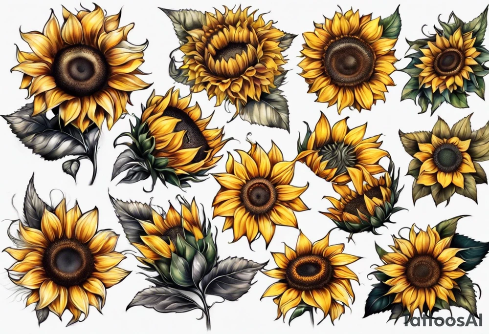Sunflower tattoo idea