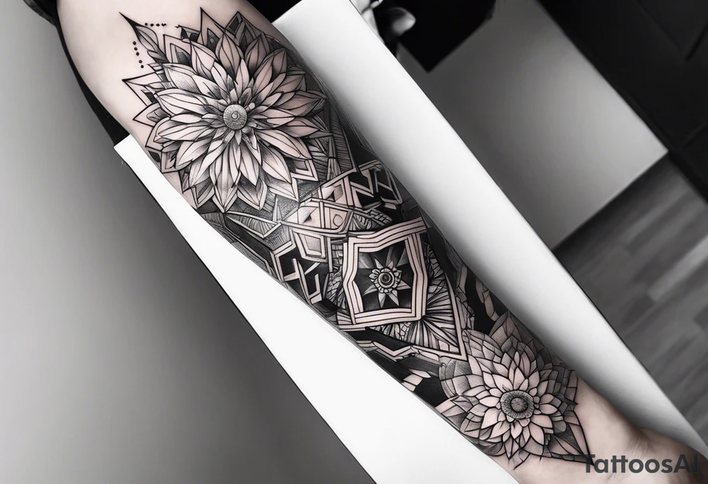 a tattoo that fill up the outside of the whole forearm tattoo idea