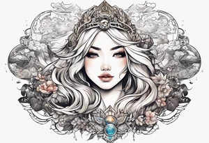 Most beautiful petite golden haired girl getting beamed down to earth from the mother ship tattoo idea