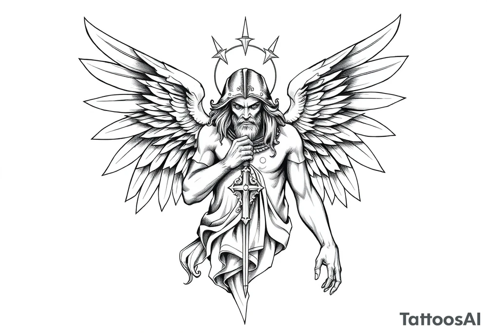 Holy Archangel, Biblical, Christianity, Archangel Michael, Hebrew, Guards of Christianity tattoo idea