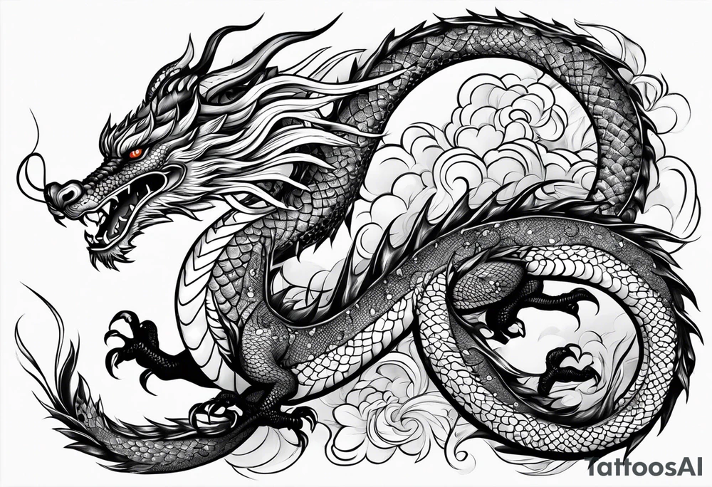 eastern dragon tatoo for woman tattoo idea