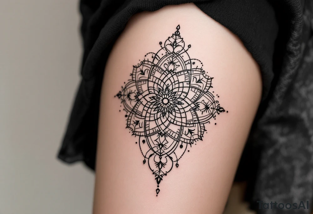 intricate mandala tattoo idea