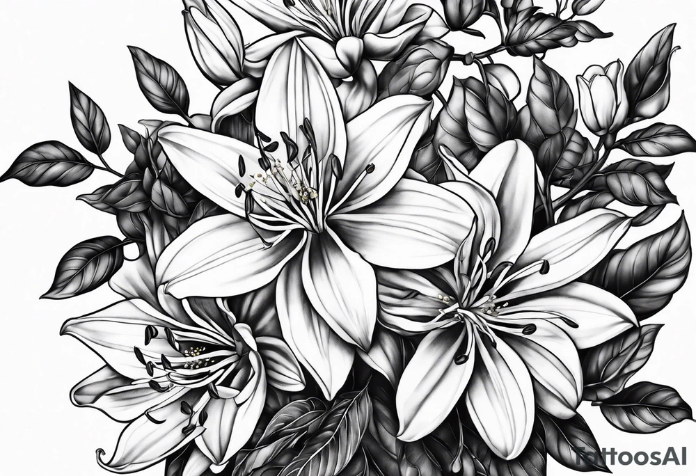 Honeysuckle tattoo idea