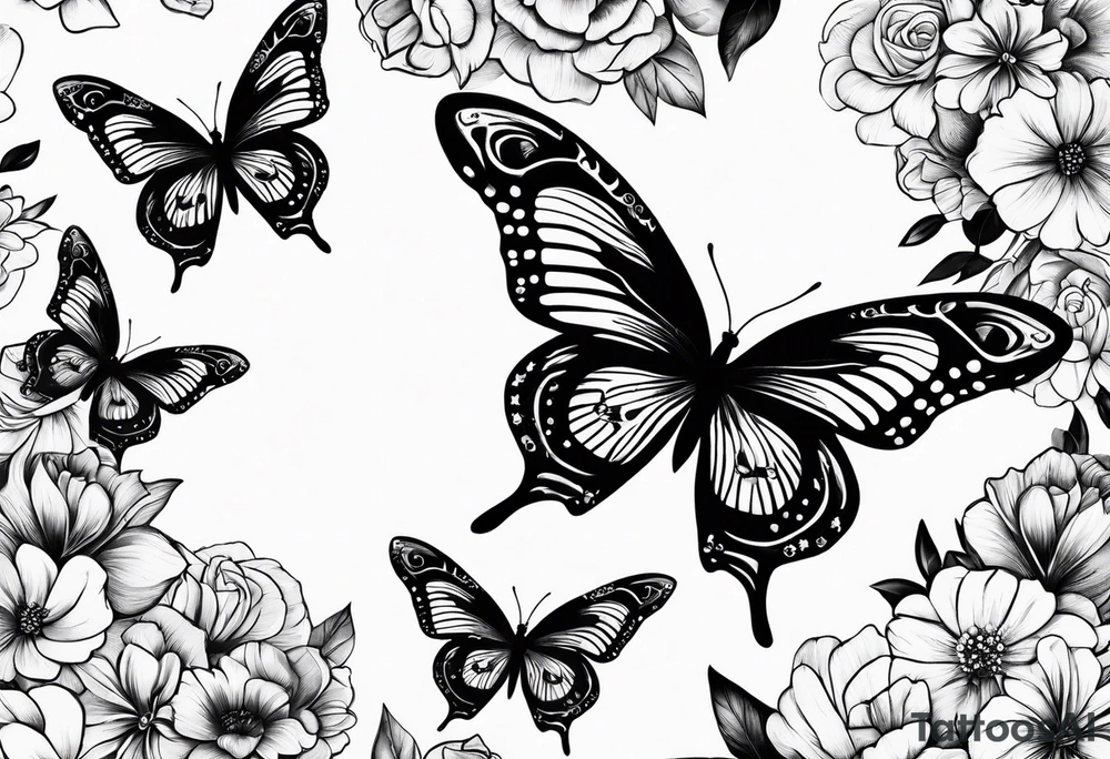 Butterflies tattoo idea
