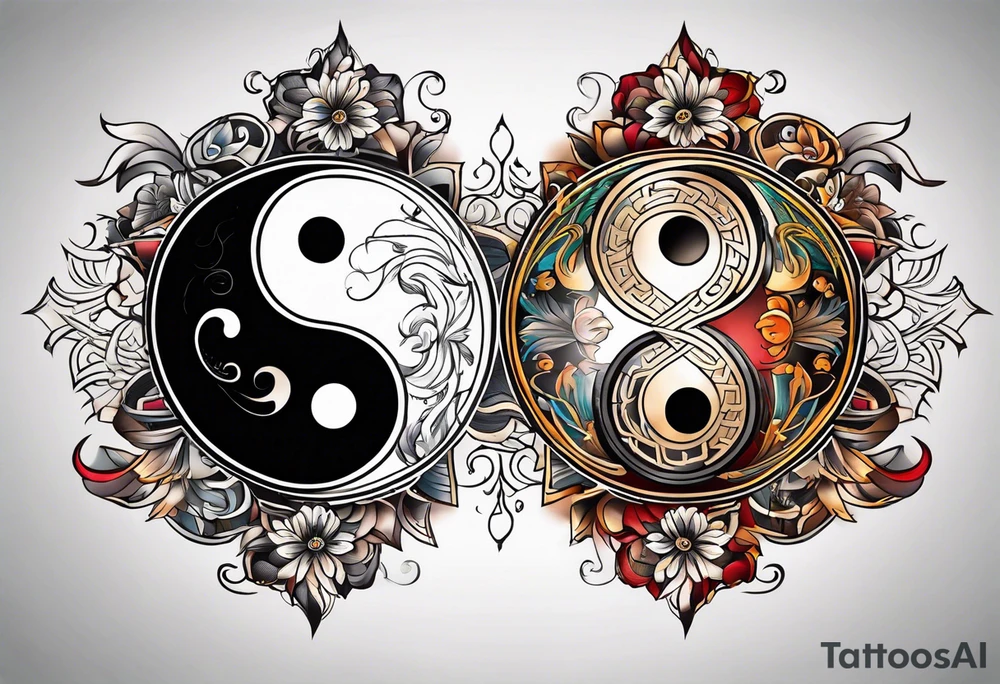 ying yang tattoo idea