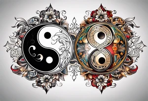 ying yang tattoo idea