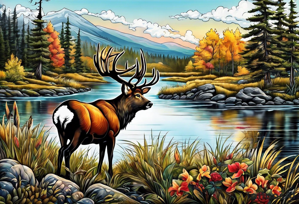 hunting, outdoors, golf , fishing tattoo idea