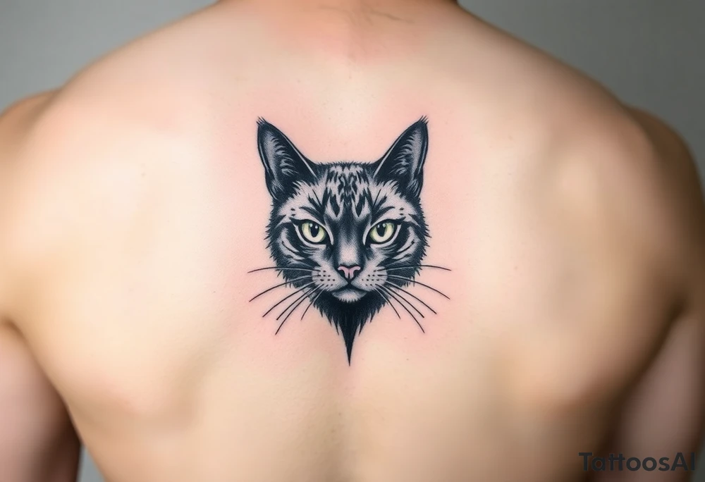 black cat tattoo idea
