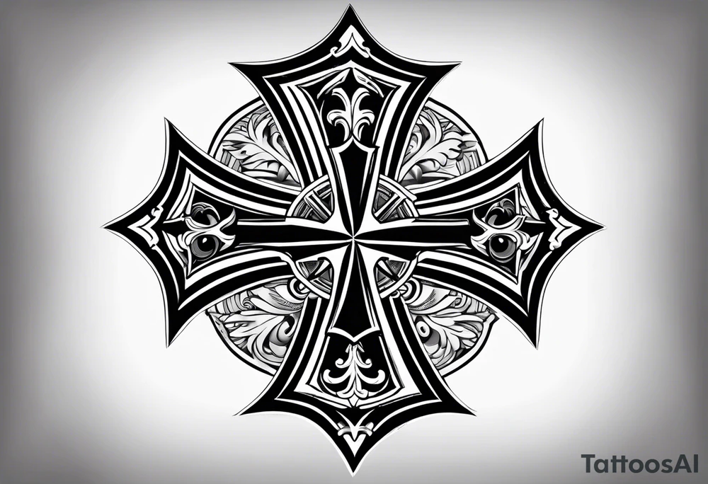Maltese cross tattoo idea