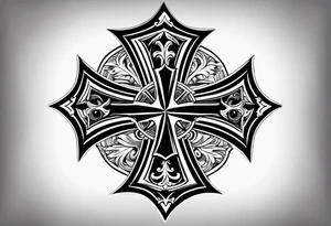 Maltese cross tattoo idea