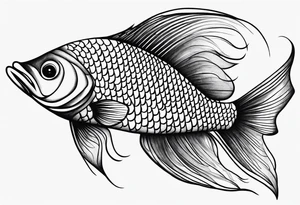 fish scale pattern tattoo idea
