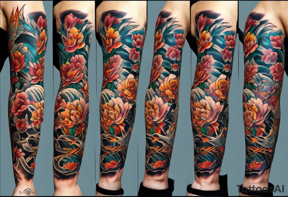 extreme joint pain breaking through skin on arm tattoo idea