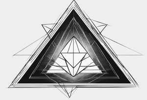 A triangle with nothing inside of it very simple, just 5 lines tattoo idea