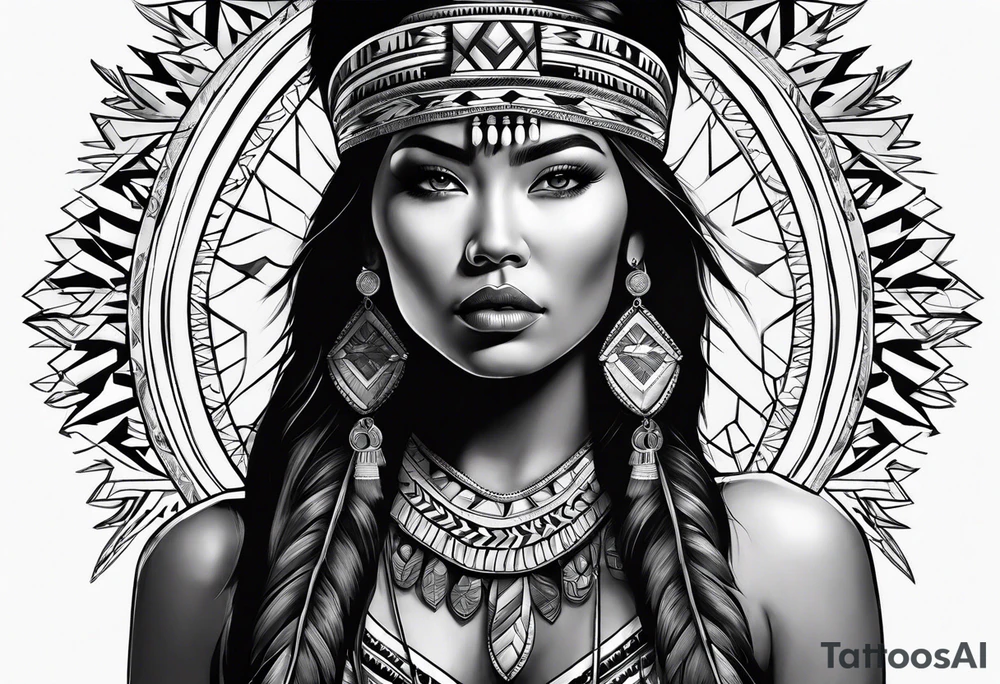 Navajo woman tattoo idea