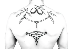 An olive wearing a thong tattoo idea