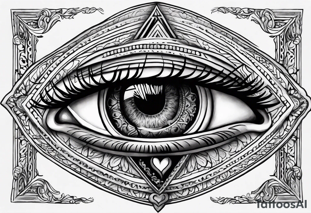 the hand of Fatima with all-seeing eye tattoo idea