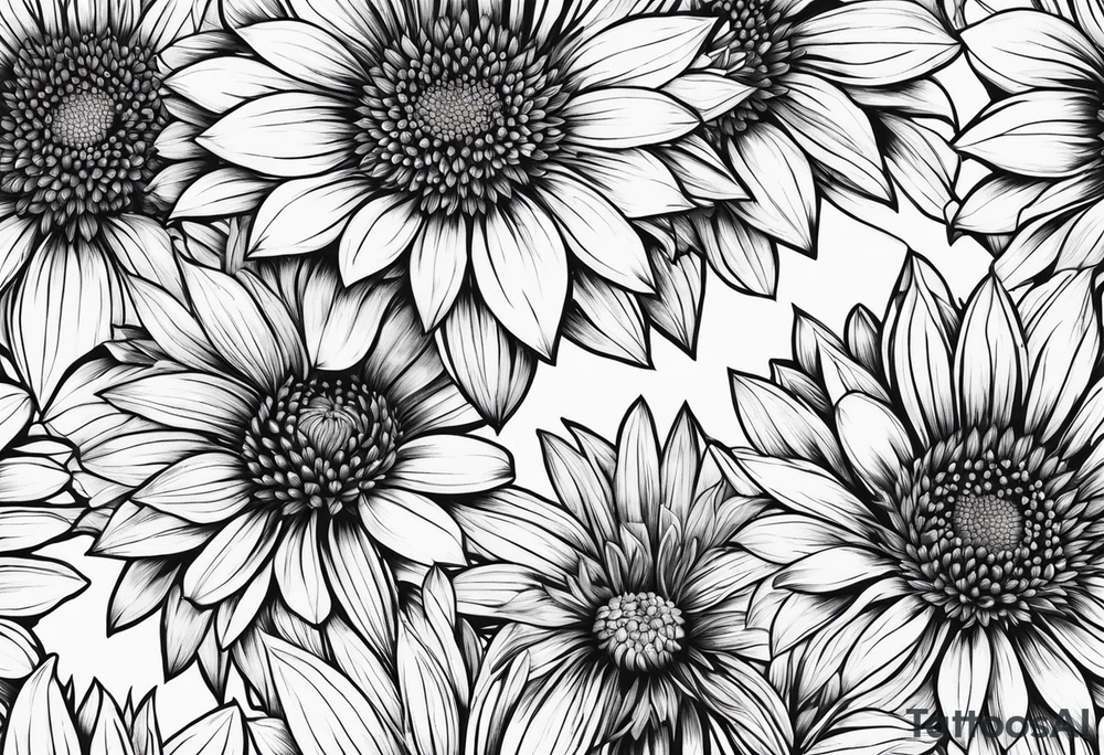 Indian blanket flower tattoo idea