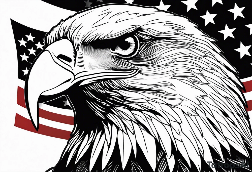 Eagle usa flag tattoo idea