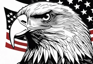 Eagle usa flag tattoo idea