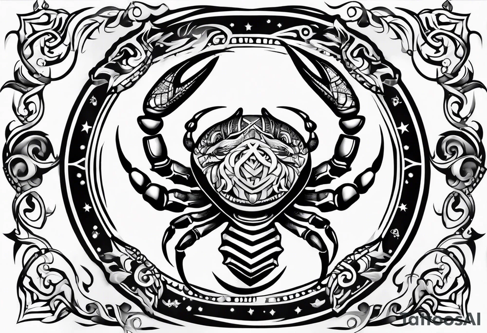 Scorpio zodiac sign tattoo idea
