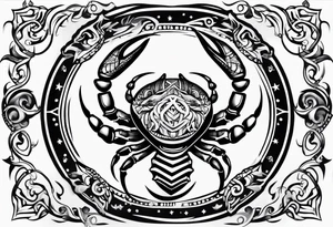 Scorpio zodiac sign tattoo idea